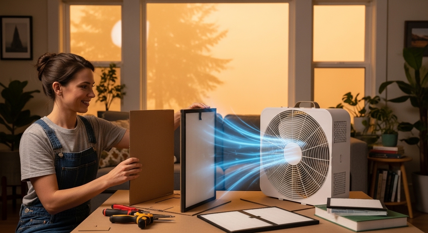 A DIY box fan air filter for wildfire smoke