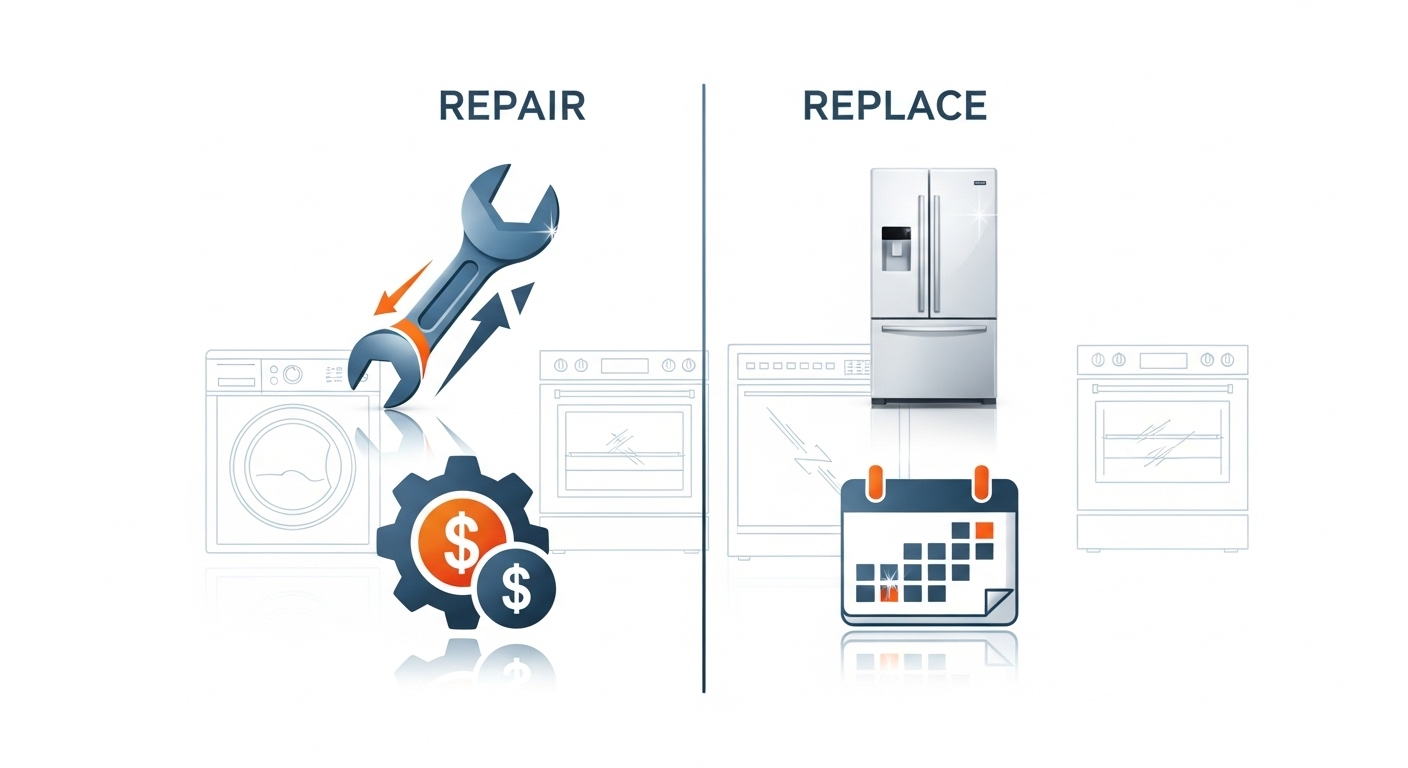 Landlord deciding whether to repair or replace an appliance in Vancouver