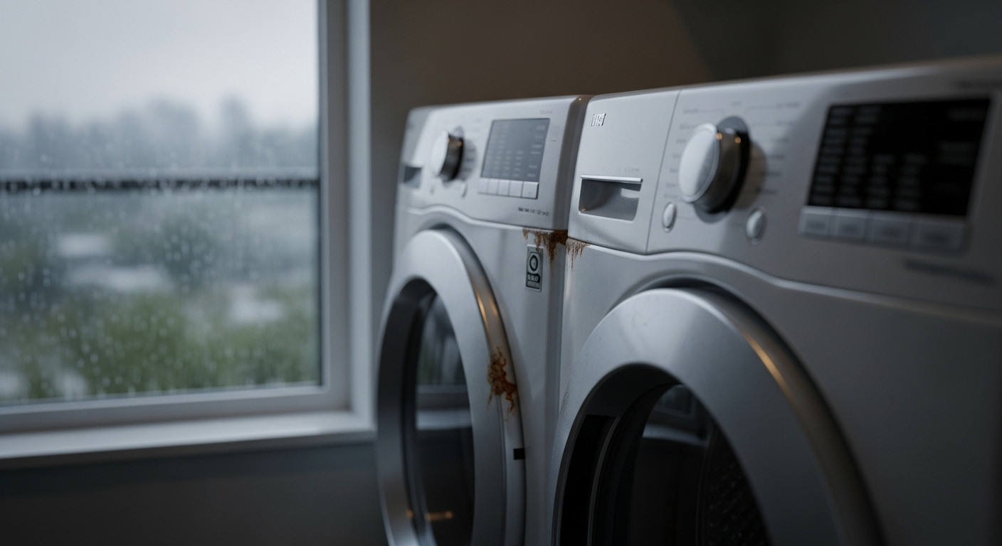 Graphic showing the 7 most vulnerable household appliances to salt air damage in Vancouver