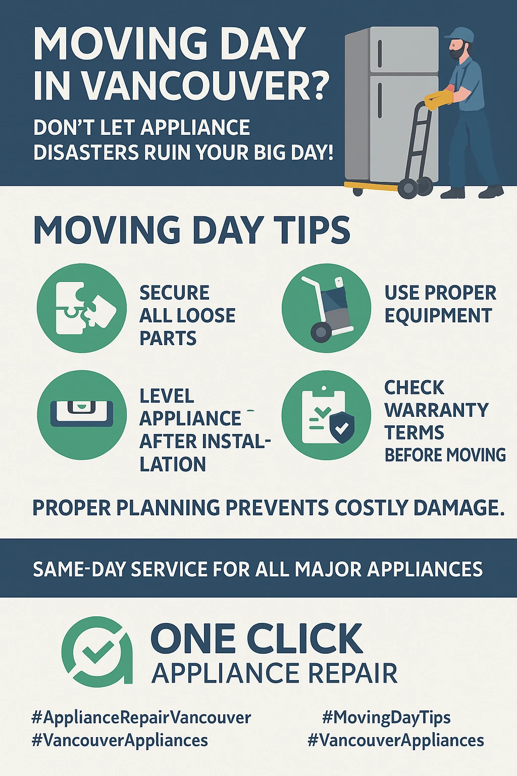 Tips for avoiding appliance moving damage in Vancouver