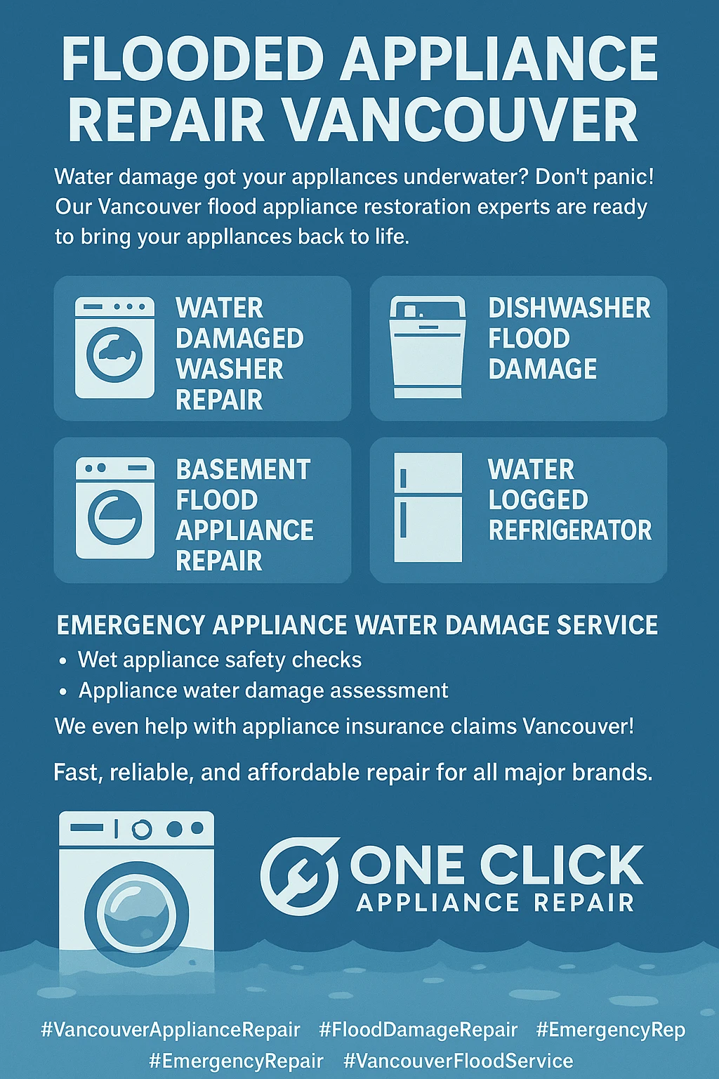 water damage appliance repair vancouver key takeaways infographic